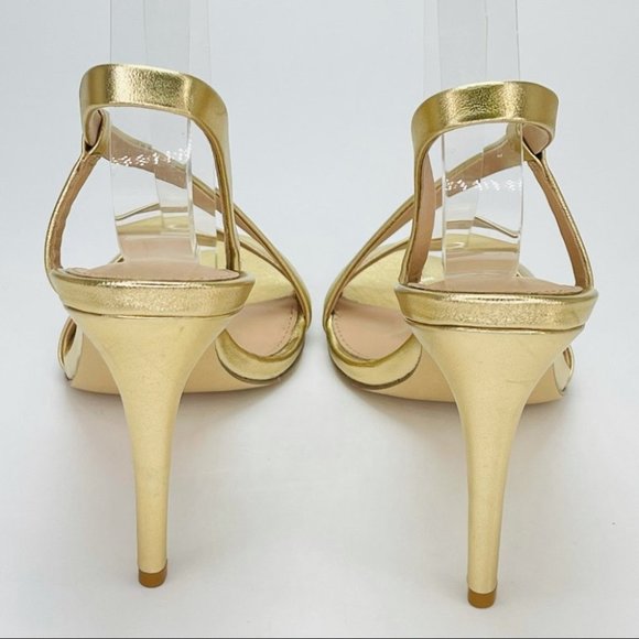 Rachel Zoe Nina Gold Leather Women’s Sandals - Picture 6 of 14